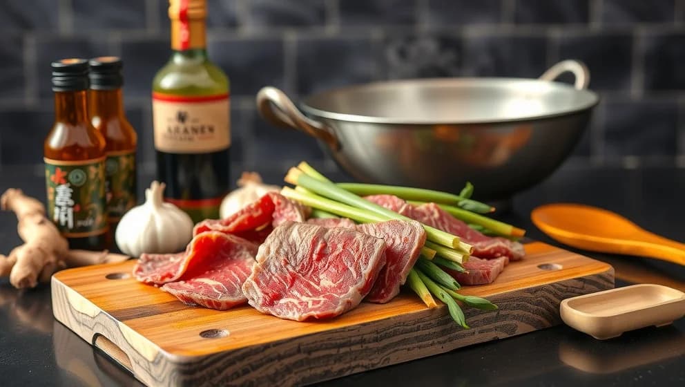 Biff med bambuskott kinesiskt recept