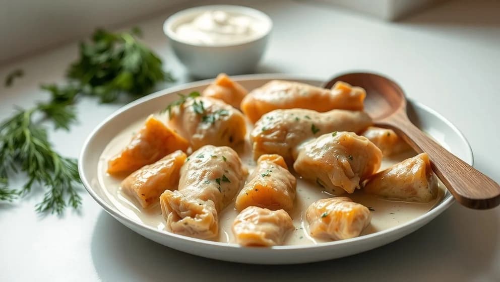 Kyckling med crème fraiche enkelt och gott