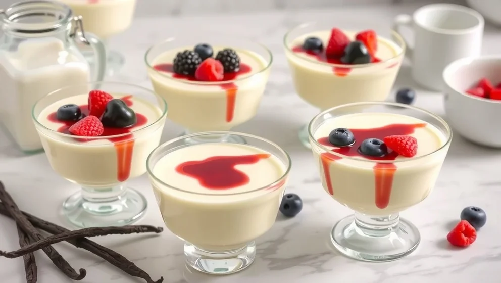 Pannacotta recept utan gelatin som smälter på tungan