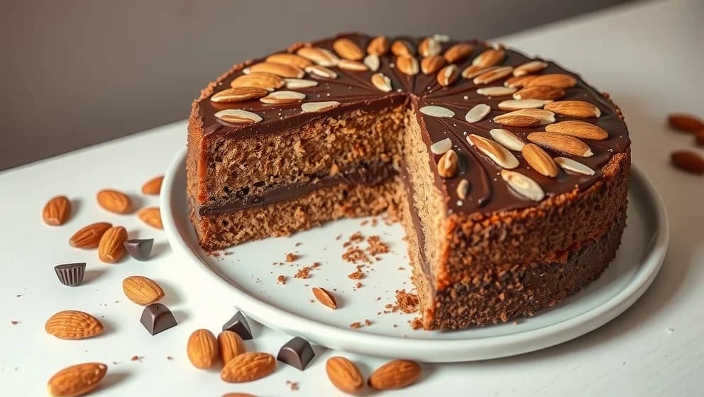 Bästa daimtårtan med mandelbotten