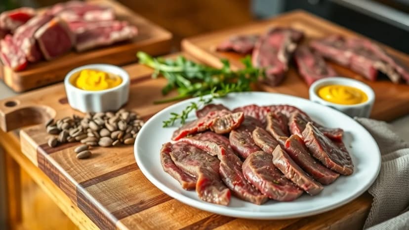 Lövbiff med dijonsenap hemma