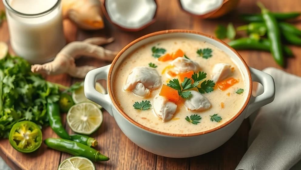 Tom kha gai recept som smakar autentiskt